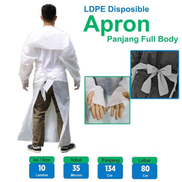 Apron Medis Disposible Full Body - Gambar 2