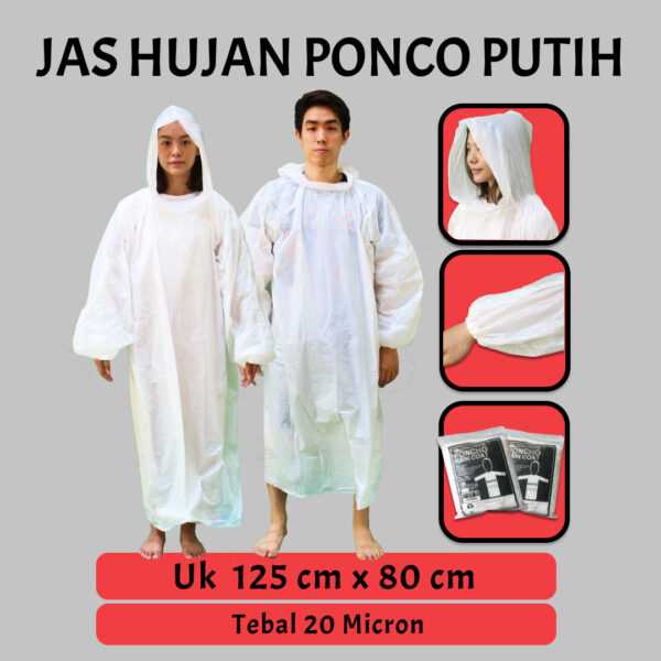 Jas Hujan Ponco Special Putih
