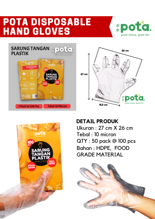 Sarung Tangan Plastik POTA