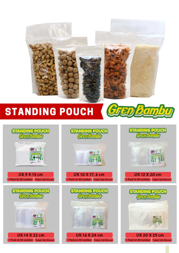 Standing pouch plastik produksi Sari Inti Plasindo